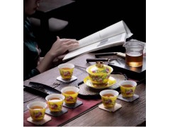 景德镇高白瓷茶具礼品套装 功夫茶具盖碗碗茶壶茶具套装图4