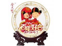 结婚周年纪念盘定制 金婚银婚结婚纪念品定制照片图3