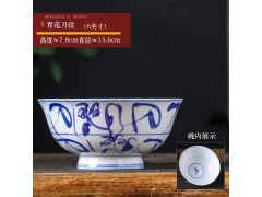 景德镇青花瓷碗礼品定制 4.5英寸青花碗套装批发十碗套装图5