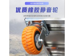 不锈钢饲料车散装饲料运输车猪场喂料车饲料手推车养殖场猪用设备图5