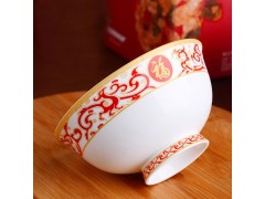 景德镇骨瓷寿碗定制 寿辰答谢回礼寿碗加字定做图3