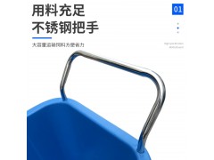 猪场手推车塑料饲料斗喂猪运输车养殖场加厚喂料运料车图2