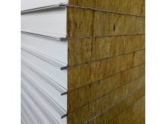 海安供应半净化岩棉夹芯板 双面彩钢外墙机制复合夹心板图4