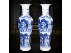 开业礼品景德镇大花瓶 1.8m锦绣山河陶瓷大花瓶加字图5
