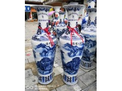 开业礼品景德镇大花瓶 1.8m锦绣山河陶瓷大花瓶加字图4