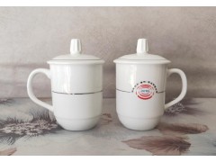 办公室茶杯定制单位logo文字 单位办公室会议骨瓷茶杯碟定制图2