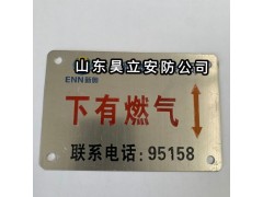 供应地贴式燃气地面走向牌 粘贴式胶皮标牌规格图3