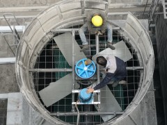 扬州冷却塔维修 电机风机更换维修 消音毯填料更换 水塔清洗图4