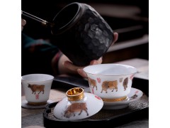 商务活动礼品旅行茶具定制 陶瓷快客杯定制logo图3