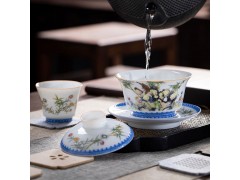 商务活动礼品旅行茶具定制 陶瓷快客杯定制logo图2