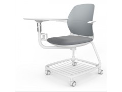 培训椅带写字板 办公会议记录椅 可旋转学习椅图3