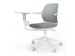 培训椅带写字板 办公会议记录椅 可旋转学习椅图1