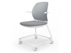 培训椅带写字板 办公会议记录椅 可旋转学习椅图2