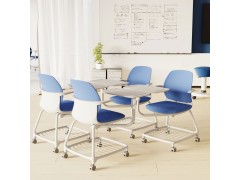 培训椅带写字板 办公会议记录椅 可旋转学习椅图4