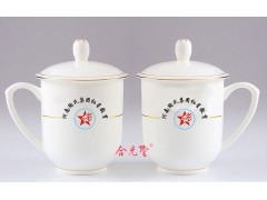 单位办公带盖陶瓷水杯定做 开会过滤茶杯泡茶杯定制图2