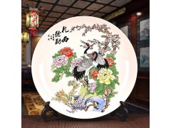 景德镇陶瓷纪念盘定做图案  校庆陶瓷纪念盘图案定制山水图图3