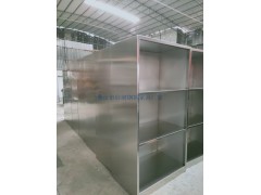 顺德不锈钢鞋柜工厂304对开大器玻璃柜加工定做钢制更衣柜图1
