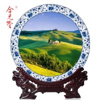 单位成立周年纪念盘定制 陶瓷纪念盘五周年十周年纪念品