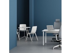 四脚塑料培训椅 时尚办公会客椅 高校智慧教室椅图2