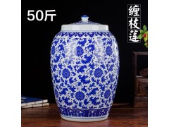 景德镇陶瓷米缸储物罐 20斤30斤50斤100斤装陶瓷米缸图3
