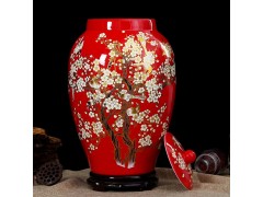 景德镇陶瓷米缸储物罐 20斤30斤50斤100斤装陶瓷米缸图2