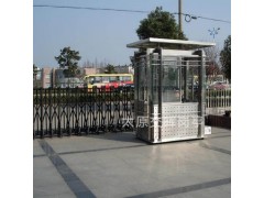 山西运城新绛岗亭厂家 钢结构岗亭 不锈钢岗亭 金属雕花板岗亭图3