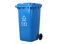 塑料环卫垃圾桶垃圾分类收纳240升挂车工厂直供图2