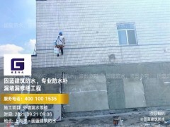 苏州固蓝防水承接各类楼房外墙渗漏水维修涂料翻新工程蜘蛛人图1