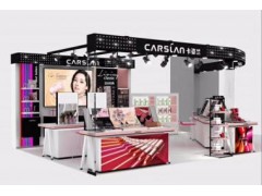 济南化妆品展柜制作彩妆柜台货架生产厂家护肤品面膜展柜制作工厂图2