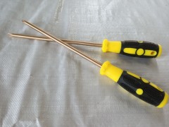 防爆敲击螺丝刀 夹柄螺丝刀 铜一字改锥 电工螺丝刀图4