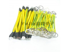 单芯软线 BVR黄绿双色接地线 法兰静电跨接线图1