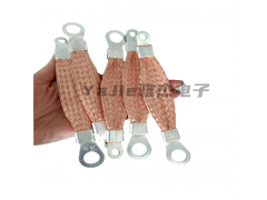 BVR黄绿跨接线 扁平编织带静电连接线图1