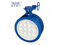 D342X-16Q涡轮双偏心软密封蝶阀图2