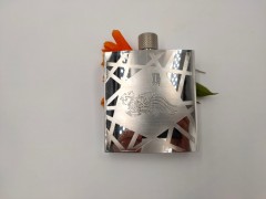 供应便携式男士随身小酒壶 304不锈钢酒壶野外7oz酒壶礼品图2