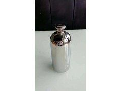 东莞新款喜字私藏不锈钢圆形酒壶 金属五金礼品加工 定制图案图2